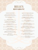 French Cuisine Menu
