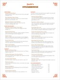 Steak and Seafood Menu