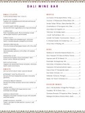 Wine Bar Menu