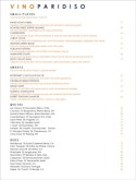 Wine Bar Bistro Menu