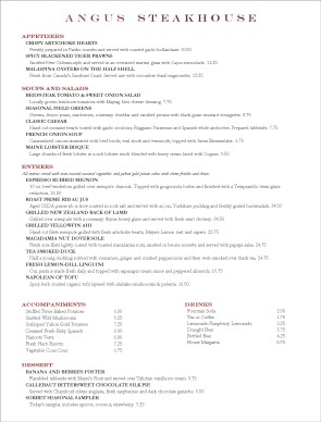 Customize Grilled Steak Menu