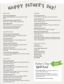 Fathers Day Party Menu