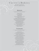 Italian Bakery Menu