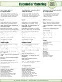 Lunch Buffet Catering Menu