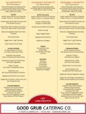 Hot Lunch Catering Menu