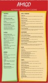 Mexican Breakfast Menu