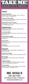 Takeout Menu