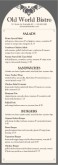 To Go Menu