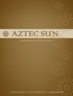 Customize Mexican Menu Cover