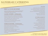 Catering Lunch Menu
