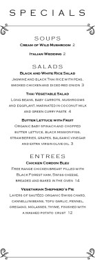 Customize Restaurant Special Menu