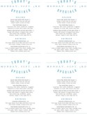 Lunch Special Mini Menu