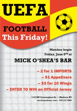 Customize Football Promo Flier A4