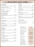 Pub Grub Menu