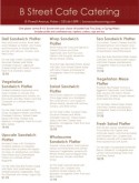 Catering Sandwich Platter Menu