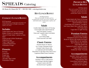 Customize  Hot Luncheon Buffet Menu