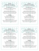 Seasonal Specials Mini Menu