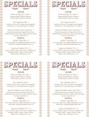 Winter Specials Mini Menu