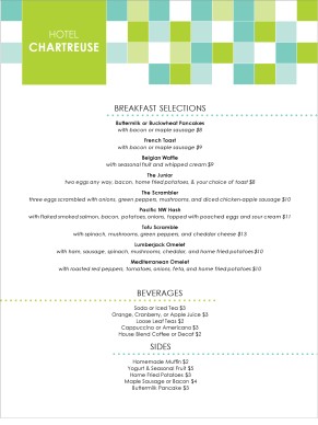 Customize Hotel Menu