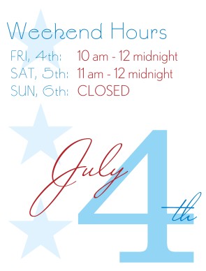 Customize July 4th Hours Flyer