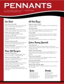 Baseball Tournament Menu