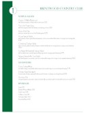 Golf Club Menu