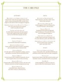 Italian Fine Dining Menu