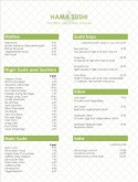 Cafe Sushi Menu