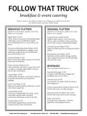 Seasonal Breakfast Platter Menu