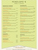 Family Friendly Menu