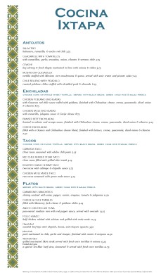 Customize Mexican Lunch Menu