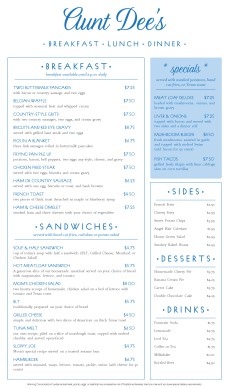 Customize American Family Menu