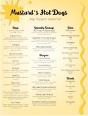 Chicago Hot Dog Menu