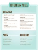 Budget Hotel Menu