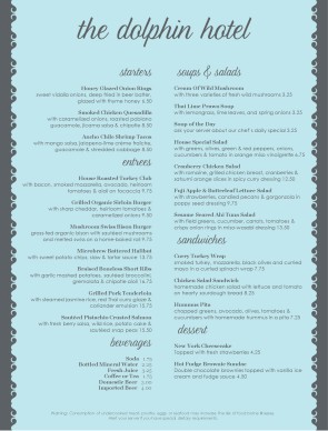 Customize 5 Star Hotel Menu