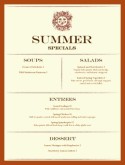 Summer Specials Menu