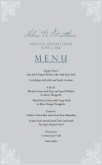 Sample Wedding Menu Card