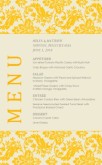 Menu Card for a Wedding
