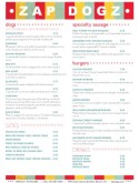Hot Dog Menu