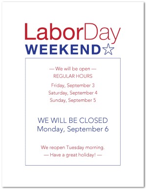 labor day closing sign template