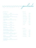 Pool Grill Menu