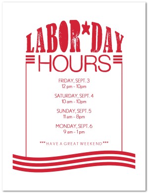 labor day closing sign template