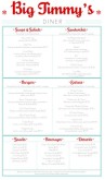 Vintage Diner Menu Long