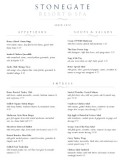 Spa Resort Menu