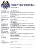 Fantasy Football Menu