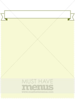 Green Banner Menu Background