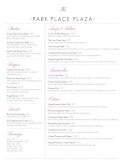 Hotel Dinner Menu