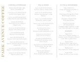 Espresso Menu