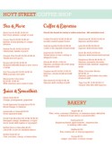 Coffee Cafe Menu