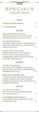 Market Cafe Daily Specials Menu